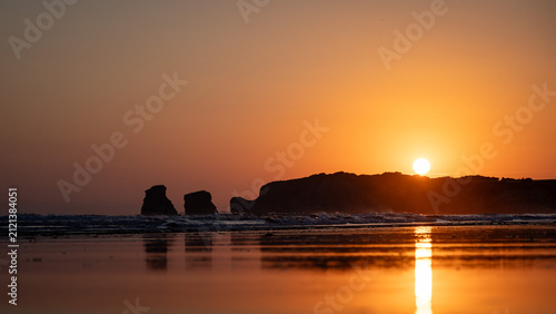 Принти на полотні Sunrise in Hendaye Twin Rocks in France