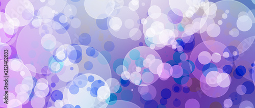 bokeh color gradient abstract background with blue flowers