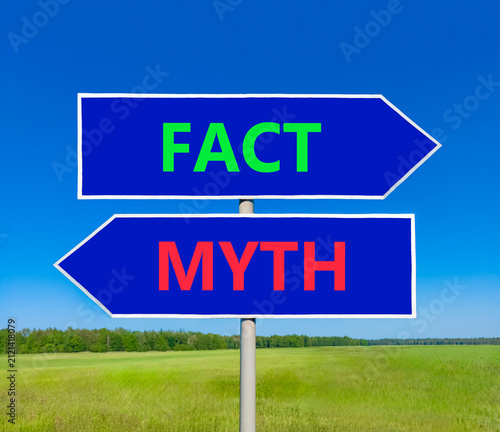 фотографія Fact or myth words symbol