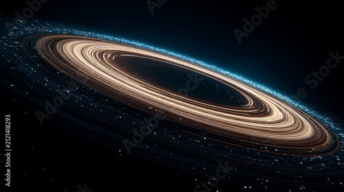 Abstract wavy neon lines on dark background with glowing effect