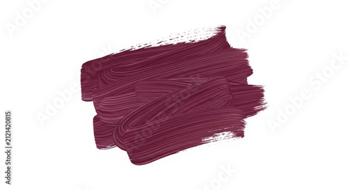 Abstract Paint Stroke Texture with Swirling Purple Lines on White Background, Modern Design Element