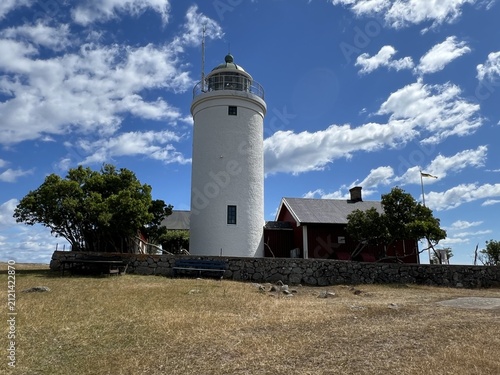 Hano lighthouse in Blekinge archipelago, southern Sweden.