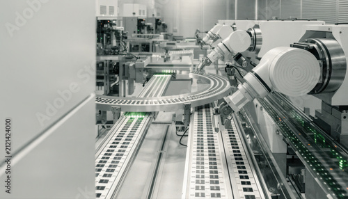 Automation factory robot industry conveyor technology production manufacturing machine assembly line robotic automation factory with advanced machine arm and conveyor technology for high speed