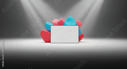 Modern Abstract Shapes with Smooth Gradient and Light Rays