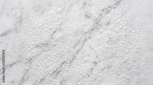 Dew Drops on Marble Surface
