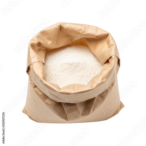 Flour in a brown paper bag
