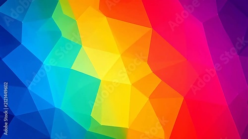 Colorful abstract geometric pattern with yellow star