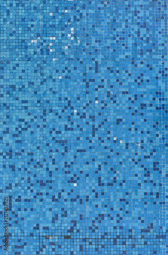 Blue Mosaic Tile Texture for Swimming Pool Wall, Bathroom and Decorative Interior Surfaces