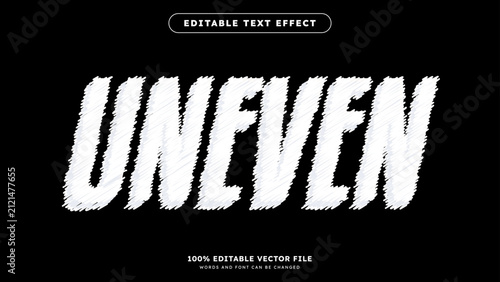 Editable Vector Text Effect with Modern Chalk Scribble Style