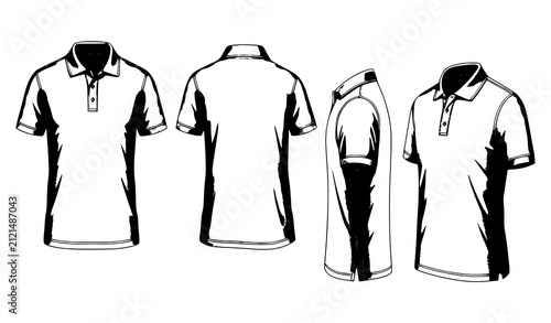 Foto Modern Turquoise Polo Shirt 3D Mockup Realistic Fashion Vector Template Collecti