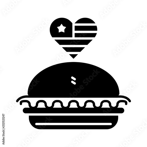 Burger and america icon