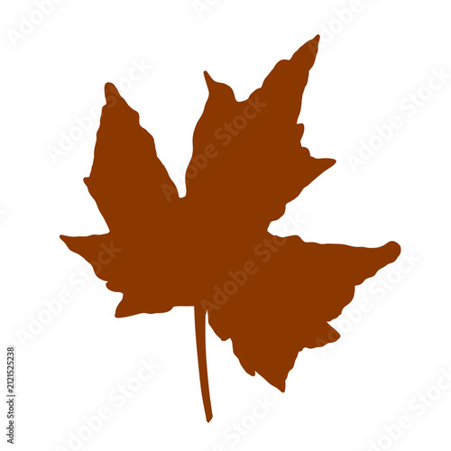 autumn maple leaf silhouette