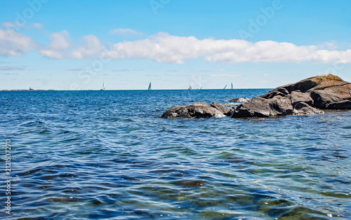 Scandinavian landscape in the Swedish east coast.