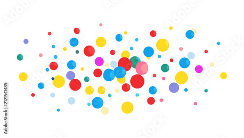 Colorful Confetti Particle Wave Divider Vector Illustration
