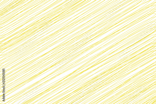 Hand drawn yellow scribble background, abstract pencil hatch texture vector, organic crayon line pattern for creative design and stationery