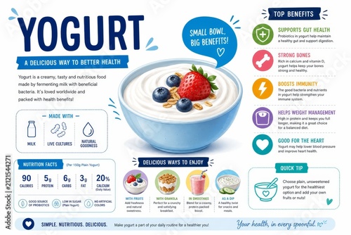 Healthy Yogurt Nutrition Facts and Health Benefits Infographic Guide