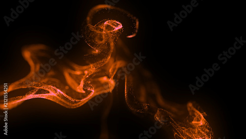 Colorful Abstract Liquid Ink Swirling Through Water with Dynamic Smoke Shapes on Black Background