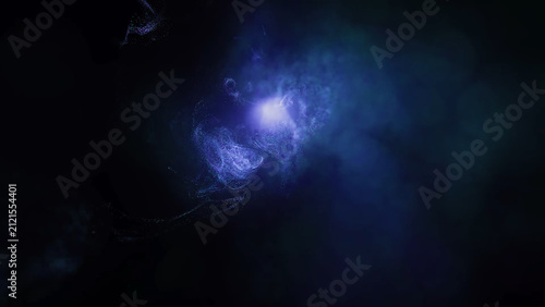 Colorful Abstract Liquid Ink Swirling Through Water with Dynamic Smoke Shapes on Black Background