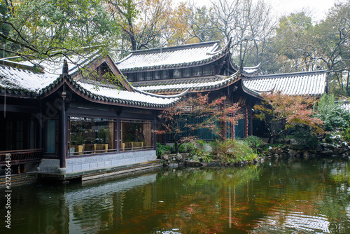Foto Winter Snow Scenery of Weilu at Huagang Guanyu, Hangzhou, Zhejiang, China