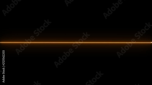 glowing blue neon Straight neon lazer animation of horizontal line on alpha background, straight neon lazer line, seamless loop