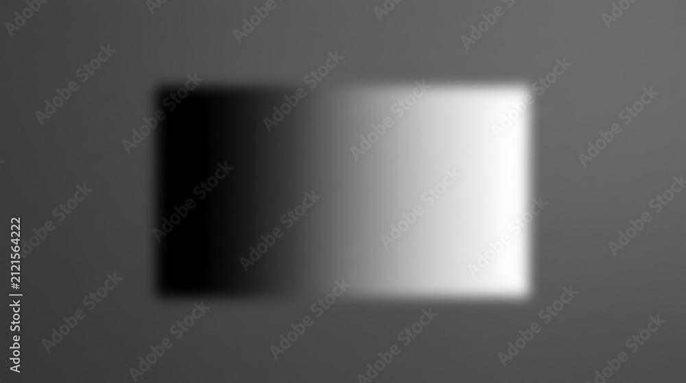 Fotografie A blurred rectangular shape featuring a distinct gradient transition from solid