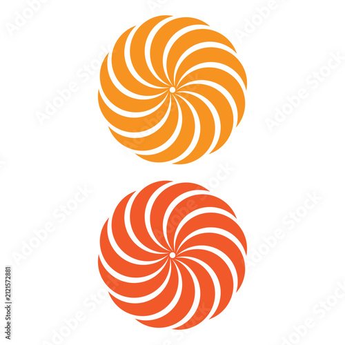 Gradient Radial Swirl Shapes Set