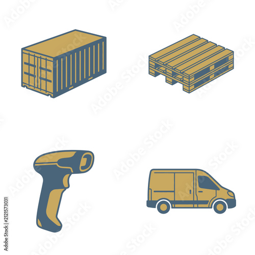 Logistics and transportation cargo shipment.