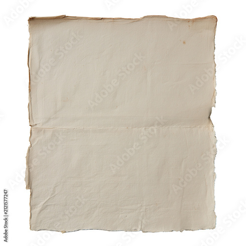 Vintage Folded Handmade Paper Frame Alpha Channel Texture Border