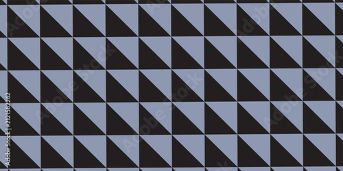 Abstract Geometric Triangle Checkerboard Pattern in Blue and Black — Seamless Diagonal Grid Background