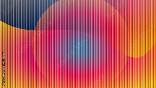 Vertical ribbon 3D slat background with vibrant cyber dusk cobalt blue red gradient sweep for desktop wallpaper
