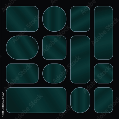 Premium Gray Glassmorphism UI Elements Set.