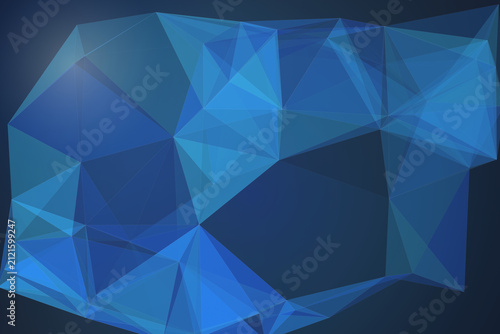 Abstract geometric blue 3d wireframe mesh