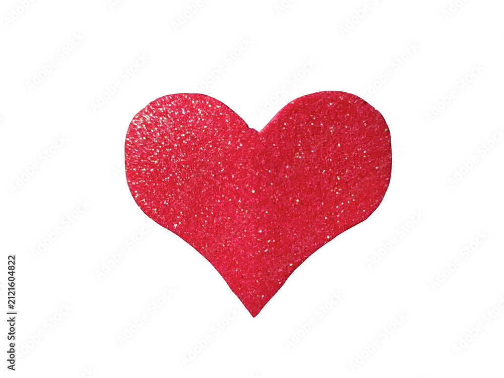 Fototapeta premium Sparkling red heart shape