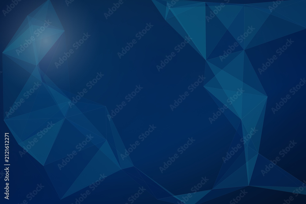 Obraz premium Abstract geometric shapes in blue gradient background