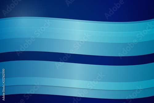 Abstract wavy blue and cyan gradient stripes pattern