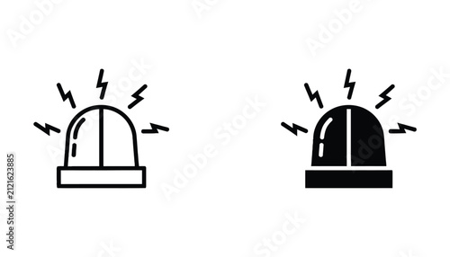 Police light bar with flashing arrows icon