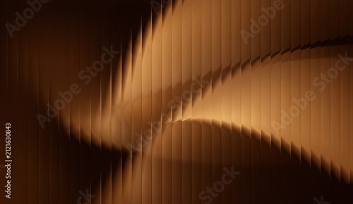 Abstract Orange Futuristic Background with Dynamic Blue Waves, Light Rays, Geometric Lines and Textured Vector Illustration for Modern Design Wallpaper and Decorative Art