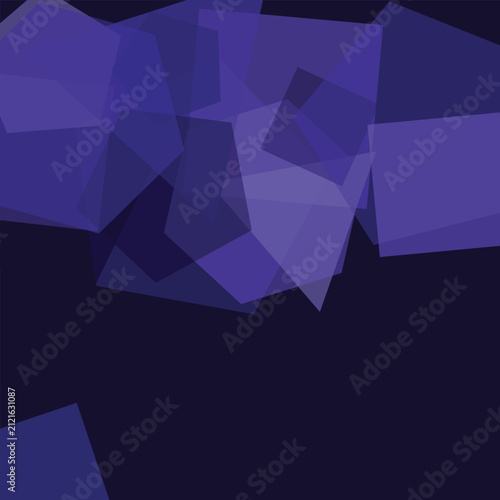 Abstract Polyhedral Mesh with Purple and Blue Geometric Shapes Vector