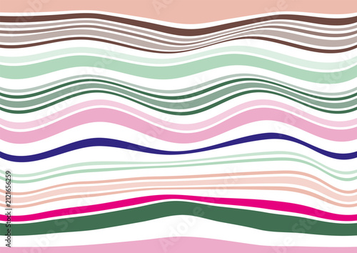 Abstract Multicolor Wavy Lines Background