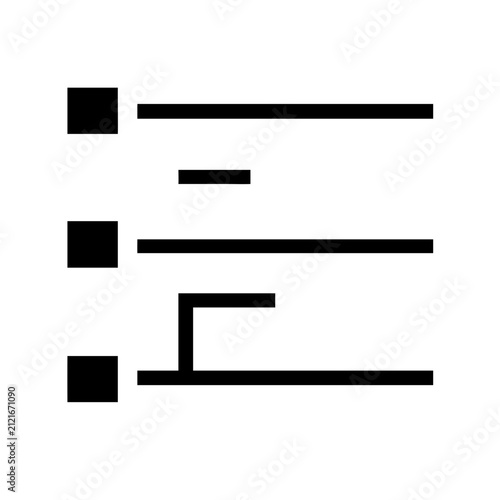 Minimalist checkboxes and line icons set - Simple set of checkboxes and line icons in minimal black style for design projects