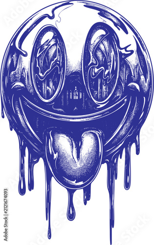 blue and white paint