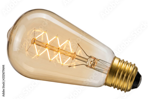 Cuadro en lienzo Vintage Edison Light Bulb with Glowing Filament