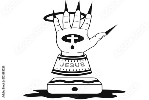 coloring page line art the jesus black vector