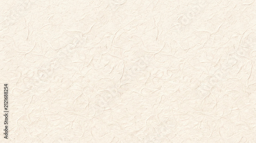Cream colored paper texture with fibrous pattern close up view