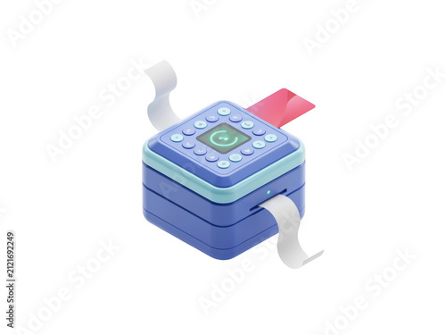 Small portable label printer with paper tape