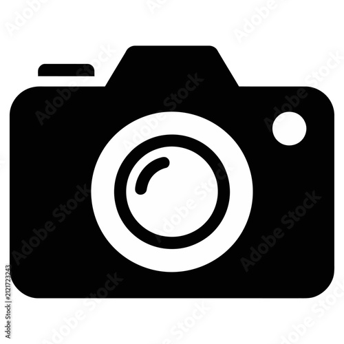 Foto Minimalist camera vector icon for photography hobby and professional digital ima