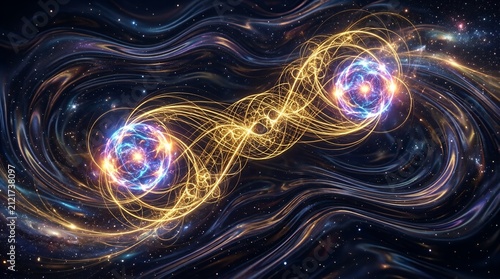 Quantum entanglement visualization of two energy particles