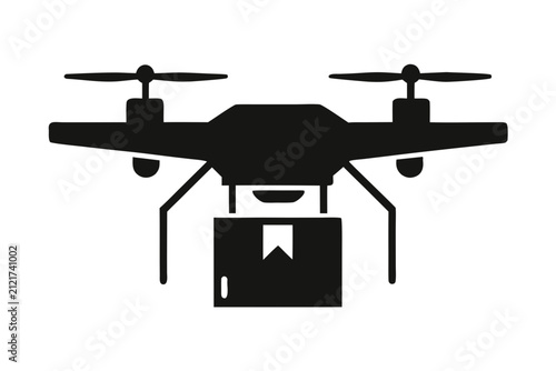 Modern drones delivering services vector illustration 