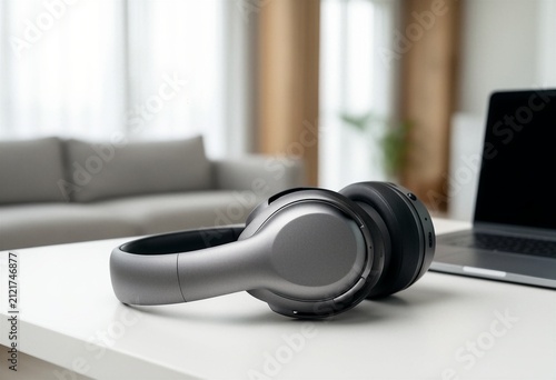 Wireless Over Ear Headphones on Desk