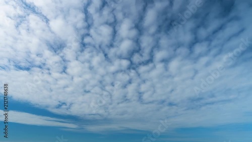 Fast-moving sky filled with layered cloud textures